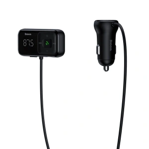 Hurtownia GSM - Transmiter FM Baseus T typed S-16, AUX, Bluetooth 5.0, 2x USB, microSD, 3A (černý) - BSU1454BLK - {ean13} - Hurt