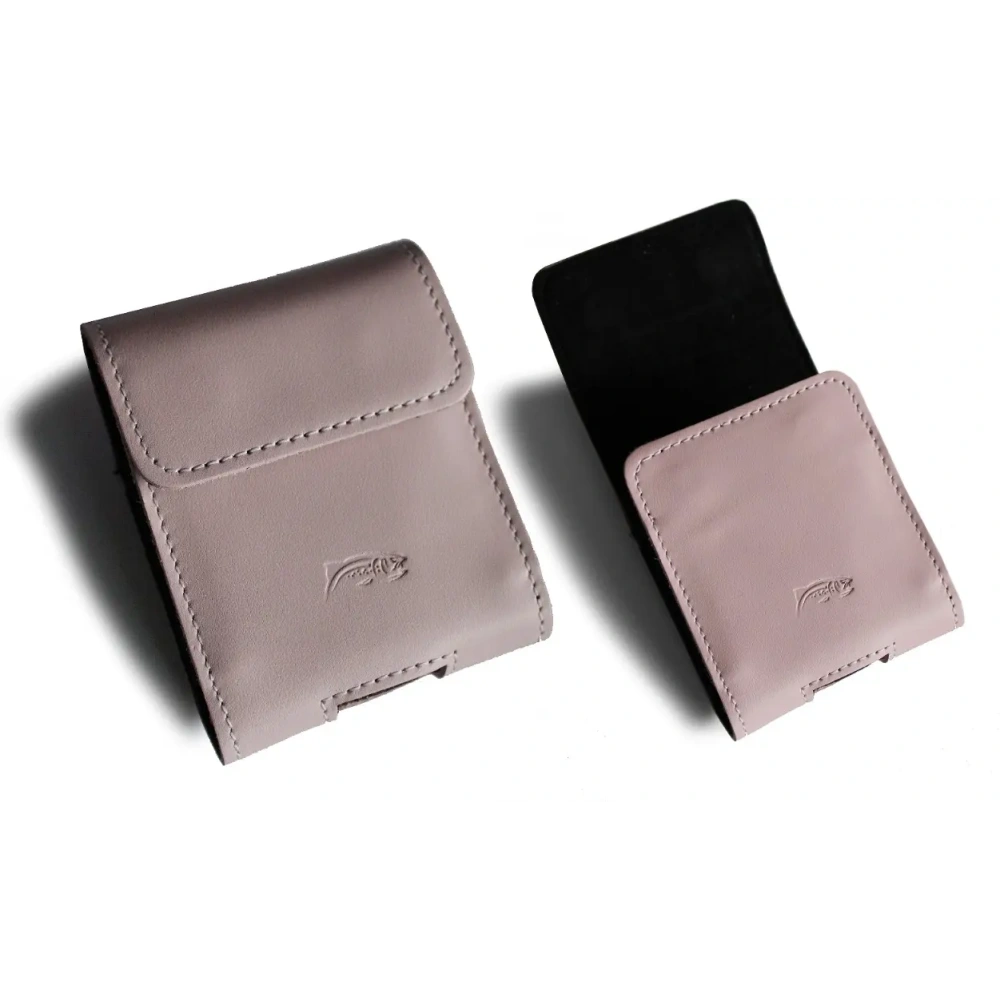 Wholesale LURESKO HECTOR FLIP M leather neck/belt/belt loop case for Flip models (smooth pink with white thread) - LUR121 - {ean13} - Hurt