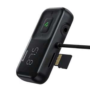 Hurtownia GSM - Transmiter FM Baseus T typed S-16, AUX, Bluetooth 5.0, 2x USB, microSD, 3A (černý) - BSU1454BLK - {ean13} - Hurt