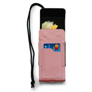Wholesale LURESKO HECTOR XXL leather neck case / belt case / loop case vertical 167x78x10mm (smooth pink with white thread) - LUR123 - {ean13} - Hurt