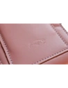 Wholesale LURESKO HECTOR XXL leather neck case / belt case / loop case vertical 167x78x10mm (smooth pink with white thread) - LUR123 - {ean13} - Hurt
