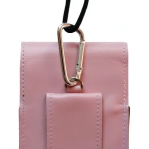 Wholesale LURESKO HECTOR XXL leather neck case / belt case / loop case vertical 167x78x10mm (smooth pink with white thread) - LUR123 - {ean13} - Hurt