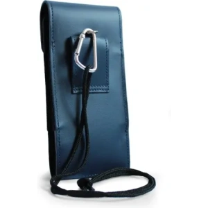 Wholesale LURESKO HECTOR XXL leather neck case / belt case / loop holster vertical 167x78x10mm (smooth blue with blue thread) - LUR124 - {ean13} - Hurt
