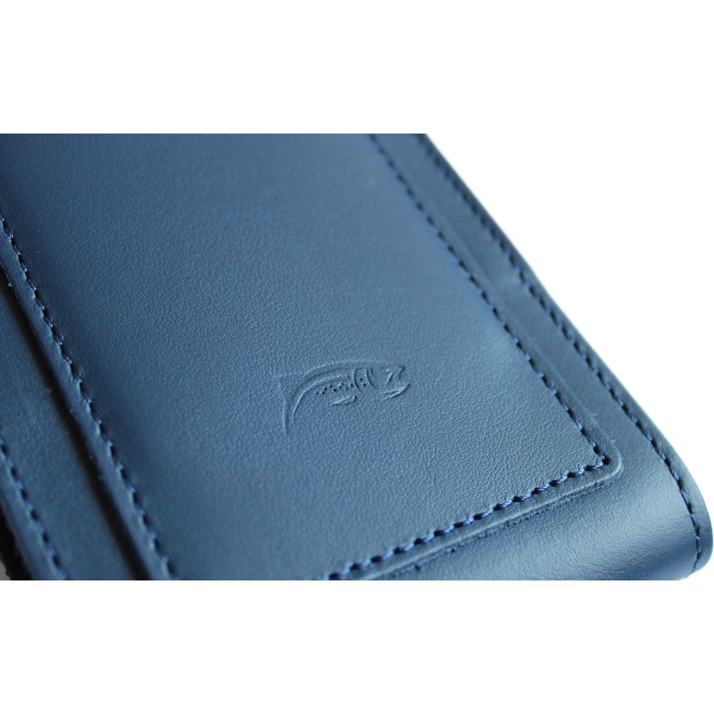 Hurtownia GSM - LURESKO HECTOR XXL Lederhals-Case / Gürteltasche / Loop-Holster vertikal 167x78x10mm (glatt blau mit blauer Naht) - LUR124 - {ean13} - Hurt