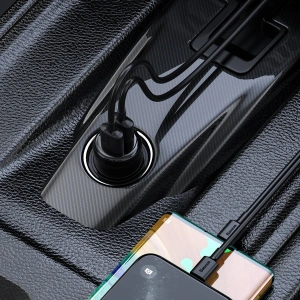 Hurtownia GSM - Transmiter FM Baseus T typed S-16, AUX, Bluetooth 5.0, 2x USB, microSD, 3A (černý) - BSU1454BLK - {ean13} - Hurt