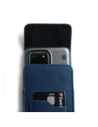 Wholesale LURESKO HECTOR XXL leather neck case / belt case / loop holster vertical 167x78x10mm (smooth blue with blue thread) - LUR124 - {ean13} - Hurt