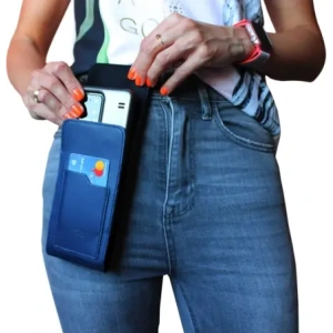 Hurtownia GSM - LURESKO HECTOR XXL Lederhals-Case / Gürteltasche / Loop-Holster vertikal 167x78x10mm (glatt blau mit blauer Naht) - LUR124 - {ean13} - Hurt