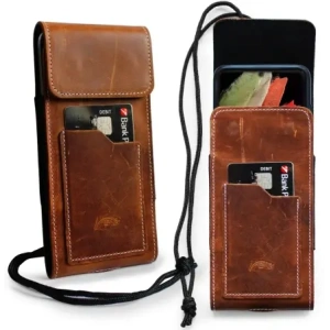 Hurtownia GSM - LURESKO HECTOR XXL R XXL Lederhals- / Gürteltasche / Loop Holster vertikal 167x78x10mm (helles Vintage-Braun mit weißen Nähten) - LUR125 - {ean13} - Hurt