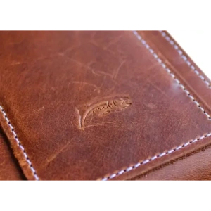 Hurtownia GSM - Skórzane etui na szyję / do paska / do szlufki kabura pionowa LURESKO HECTOR XXL 167x78x10mm (jasny brąz vintage biała nić) - LUR125 - {ean13} - Hurt