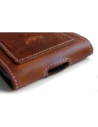 Wholesale LURESKO HECTOR XXL R XXL leather neck case / belt case / loop holster vertical 167x78x10mm (light vintage brown with white thread) - LUR125 - {ean13} - Hurt