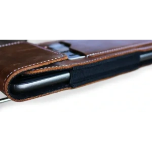 Hurtownia GSM - LURESKO HECTOR XXL R XXL kožený krční obal / opasek / vertikální pouzdro na smyčku 167x78x10mm (světle vintage hnědá s bílou nití) - LUR125 - {ean13} - Hurt