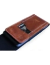 Wholesale LURESKO HECTOR XXL R XXL leather neck case / belt case / loop holster vertical 167x78x10mm (light vintage brown with white thread) - LUR125 - {ean13} - Hurt