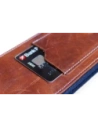 Wholesale LURESKO HECTOR XXL R XXL leather neck case / belt case / loop holster vertical 167x78x10mm (light vintage brown with white thread) - LUR125 - {ean13} - Hurt