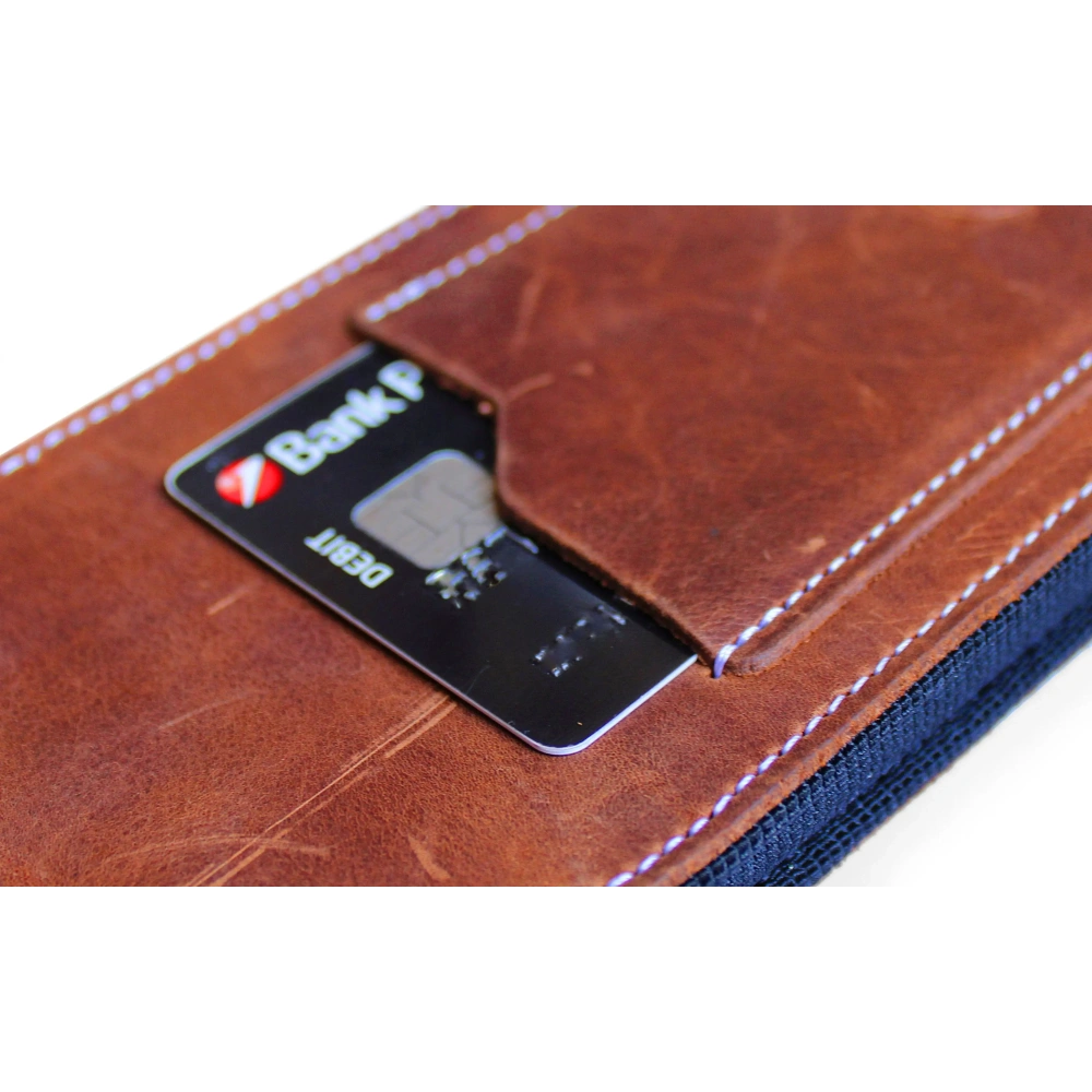 Hurtownia GSM - LURESKO HECTOR XXL R XXL husă din piele pentru gât / husă pentru curea / husa verticală cu buclă 167x78x10mm (maro vintage deschis cu fir alb) - LUR125 - {ean13} - Hurt