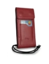 Wholesale LURESKO HECTOR XXL leather neck case / belt case / loop vertical holster 167x78x10mm (red smooth with red thread) - LUR126 - {ean13} - Hurt