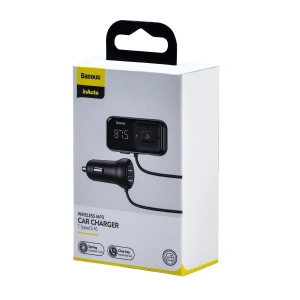 Hurtownia GSM - Transmiter FM Baseus T typed S-16, AUX, Bluetooth 5.0, 2x USB, microSD, 3A (černý) - BSU1454BLK - {ean13} - Hurt