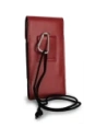 Wholesale LURESKO HECTOR XXL leather neck case / belt case / loop vertical holster 167x78x10mm (red smooth with red thread) - LUR126 - {ean13} - Hurt