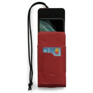 Hurtownia GSM - LURESKO HECTOR XXL Lederhals-Case / Gürteltasche / vertikaler Loop-Holster 167x78x10mm (rot glatt mit rotem Faden) - LUR126 - {ean13} - Hurt