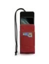 Wholesale LURESKO HECTOR XXL leather neck case / belt case / loop vertical holster 167x78x10mm (red smooth with red thread) - LUR126 - {ean13} - Hurt