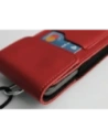 Wholesale LURESKO HECTOR XXL leather neck case / belt case / loop vertical holster 167x78x10mm (red smooth with red thread) - LUR126 - {ean13} - Hurt