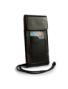 Wholesale LURESKO HECTOR XXL leather neck case / belt case / loop holster vertical 167x78x10mm (black smooth red thread red interior) - LUR127 - {ean13} - Hurt