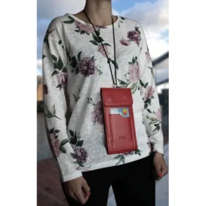 Hurtownia GSM - LURESKO HECTOR XXL Lederhals-Case / Gürteltasche / vertikaler Loop-Holster 167x78x10mm (rot glatt mit rotem Faden) - LUR126 - {ean13} - Hurt