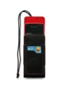 Wholesale LURESKO HECTOR XXL leather neck case / belt case / loop holster vertical 167x78x10mm (black smooth red thread red interior) - LUR127 - {ean13} - Hurt