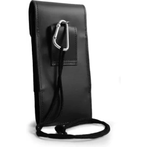 Wholesale LURESKO HECTOR XXL leather neck case / belt case / loop case / vertical holster 167x78x10mm (black smooth with black thread) - LUR128 - {ean13} - Hurt