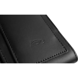 Wholesale LURESKO HECTOR XXL leather neck case / belt case / loop case / vertical holster 167x78x10mm (black smooth with black thread) - LUR128 - {ean13} - Hurt