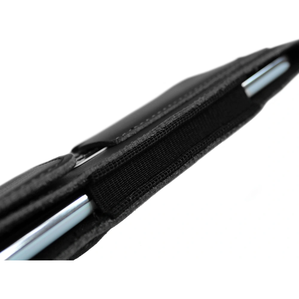 Wholesale LURESKO HECTOR XXL leather neck case / belt case / loop case / vertical holster 167x78x10mm (black smooth with black thread) - LUR128 - {ean13} - Hurt