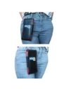Hurtownia GSM - LURESKO HECTOR XXL bőrnyak-tok / övtok / függőleges tok 167x78x10mm (fekete sima, piros cérna, piros belső) - LUR127 - {ean13} - Hurt