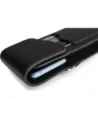 Wholesale LURESKO HECTOR XXL leather neck case / belt case / loop case / vertical holster 167x78x10mm (black smooth with black thread) - LUR128 - {ean13} - Hurt