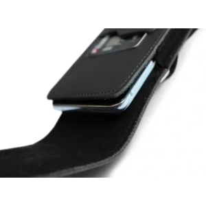 Wholesale LURESKO HECTOR XXL leather neck case / belt case / loop case / vertical holster 167x78x10mm (black smooth with black thread) - LUR128 - {ean13} - Hurt
