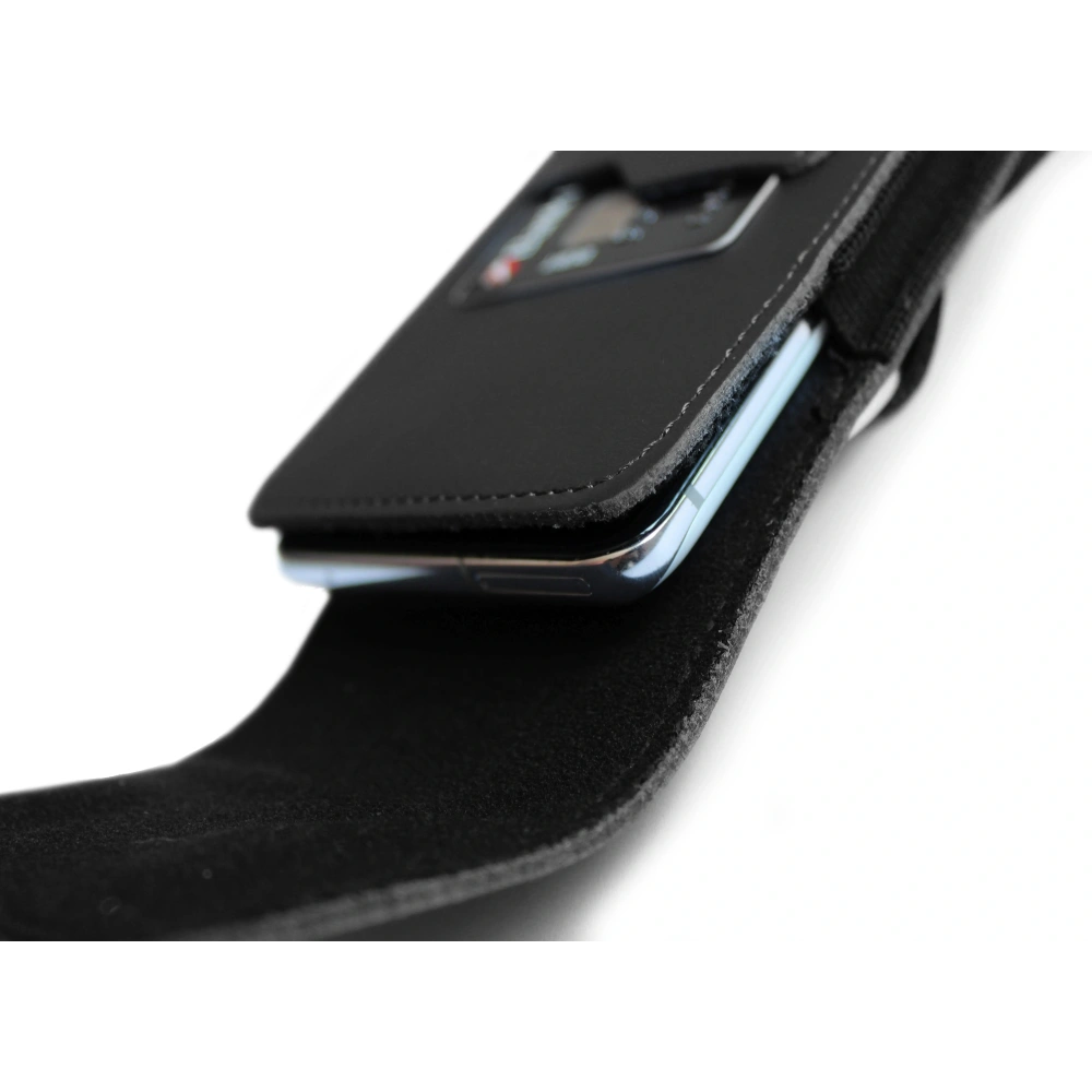 Hurtownia GSM - LURESKO HECTOR XXL husă din piele pentru gât / husă pentru curea / husă cu buclă / toc vertical 167x78x10mm (negru neted cu fir negru) - LUR128 - {ean13} - Hurt