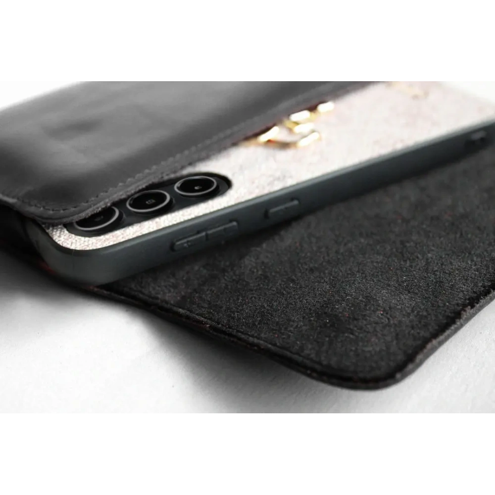 Wholesale LURESKO ELLA XXL leather protective case for phone - 170x85x12 / for handbag backpack (black) - LUR129 - {ean13} - Hurt