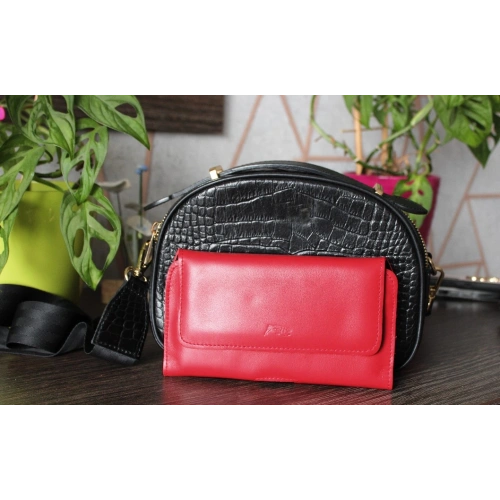 Skórzane etui ochronne LURESKO ELLA XXL na telefon - 170x85x12 / do torebki plecaka (czarny)