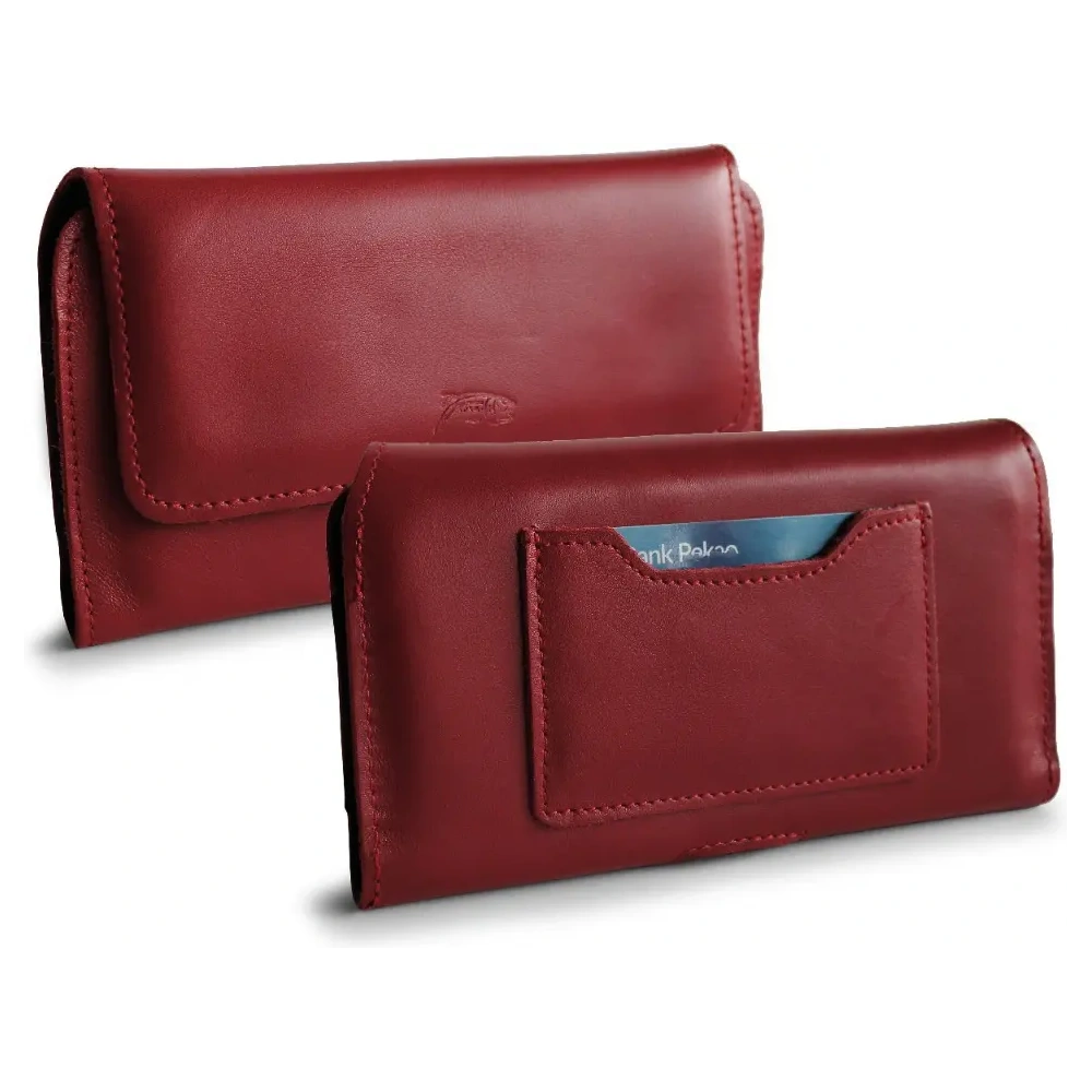 Wholesale LURESKO ELLA XXL leather protective case for phone - 170x85x12 / for handbag backpack (red) - LUR130 - {ean13} - Hurt