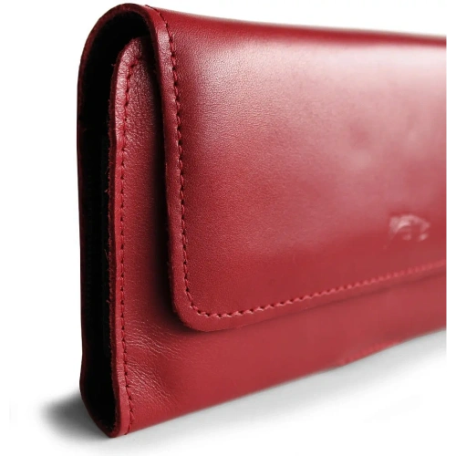 Skórzane etui ochronne LURESKO ELLA XXL na telefon - 170x85x12 / do torebki plecaka (czerwony)