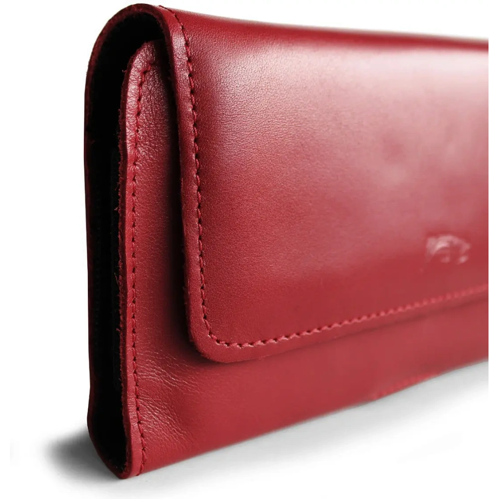 Hurtownia GSM - Skórzane etui ochronne LURESKO ELLA XXL na telefon - 170x85x12 / do torebki plecaka (czerwony) - LUR130 - {ean13} - Hurt