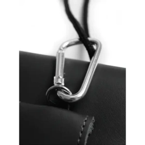 Wholesale LURESKO HECTOR XXL leather neck case / belt case / loop case / vertical holster 167x78x10mm (black smooth with black thread) - LUR128 - {ean13} - Hurt
