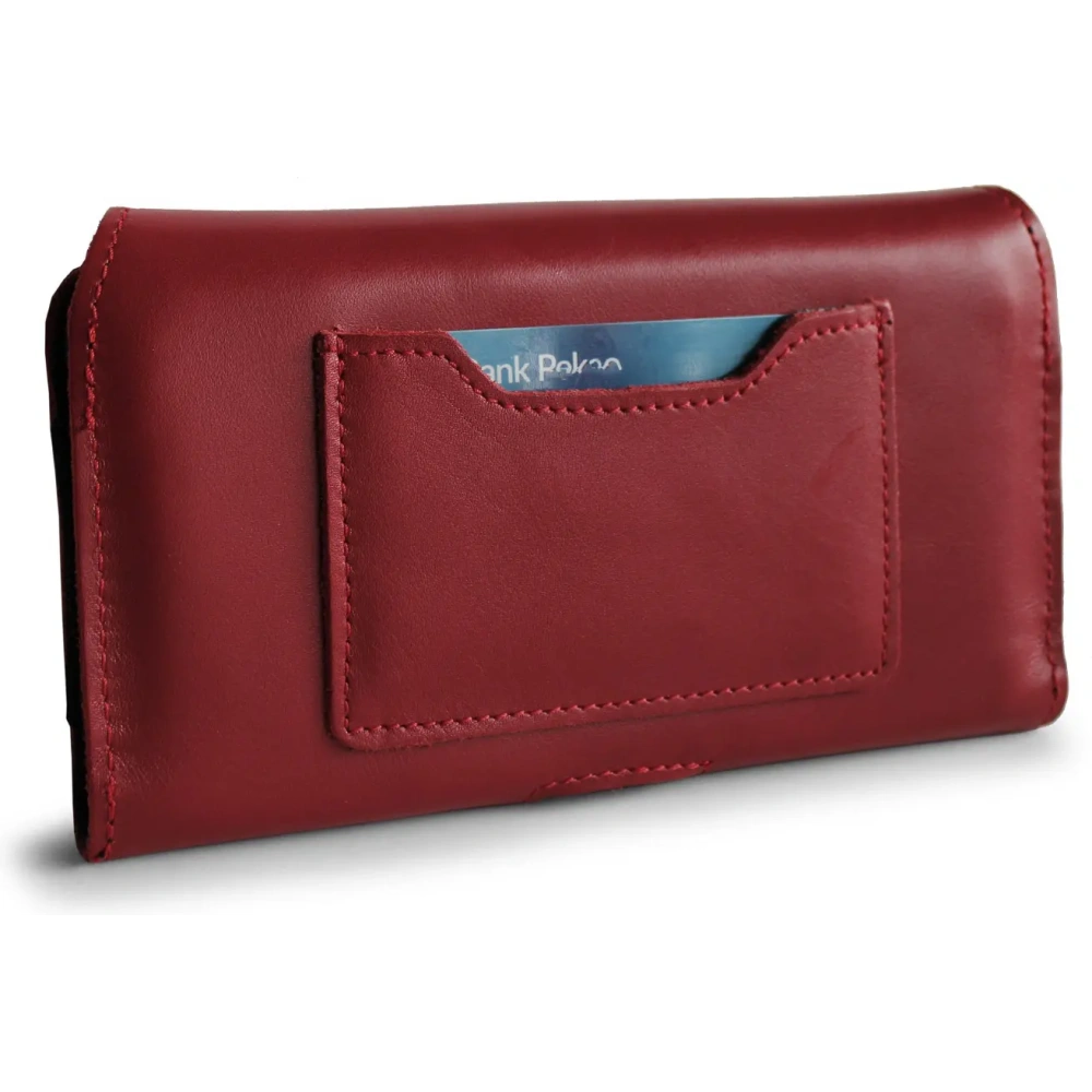 Wholesale LURESKO ELLA XXL leather protective case for phone - 170x85x12 / for handbag backpack (red) - LUR130 - {ean13} - Hurt