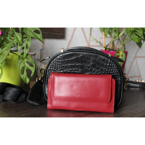 Skórzane etui ochronne LURESKO ELLA XXL na telefon - 170x85x12 / do torebki plecaka (czerwony)