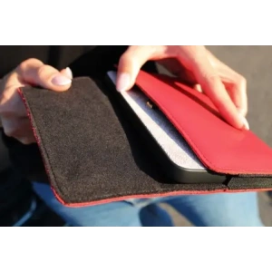 Hurtownia GSM - Skórzane etui ochronne LURESKO ELLA XXL na telefon - 170x85x12 / do torebki plecaka (czerwony) - LUR130 - {ean13} - Hurt