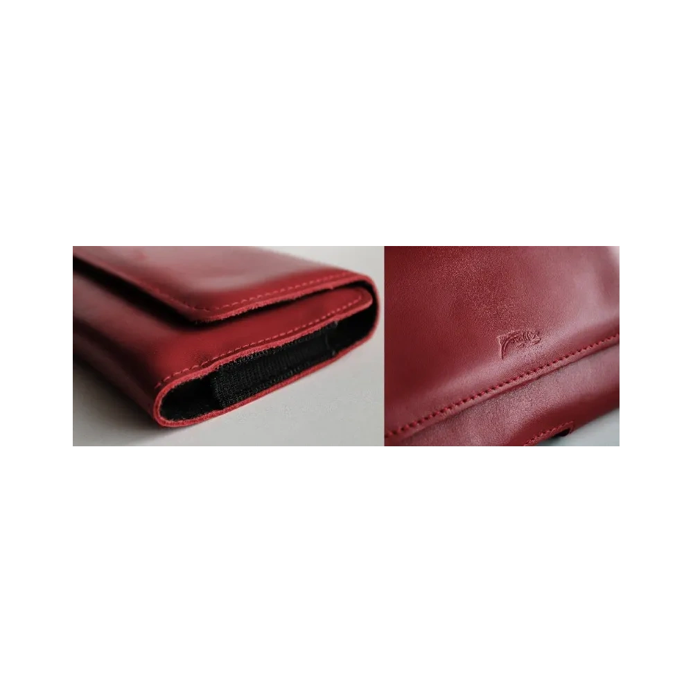 Wholesale LURESKO ELLA XXL leather protective case for phone - 170x85x12 / for handbag backpack (red) - LUR130 - {ean13} - Hurt