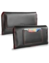 Hurtownia GSM - Husa de protecție din piele LURESKO ELLA XXL pentru telefon - 170x85x12 / pentru geantă sau rucsac (neagră cu fir roșu) - LUR131 - {ean13} - Hurt