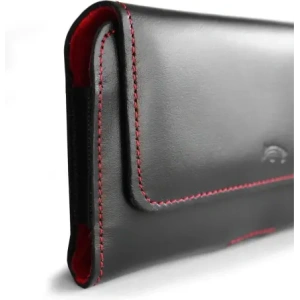 Hurtownia GSM - LURESKO ELLA XXL Leder-Schutzhülle für das Telefon - 170x85x12 / für Handtasche Rucksack (schwarz mit rotem Faden) - LUR131 - {ean13} - Hurt