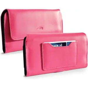 Wholesale LURESKO ELLA XXL leather protective case for phone - 170x85x12 / for handbag backpack (pink) - LUR132 - {ean13} - Hurt