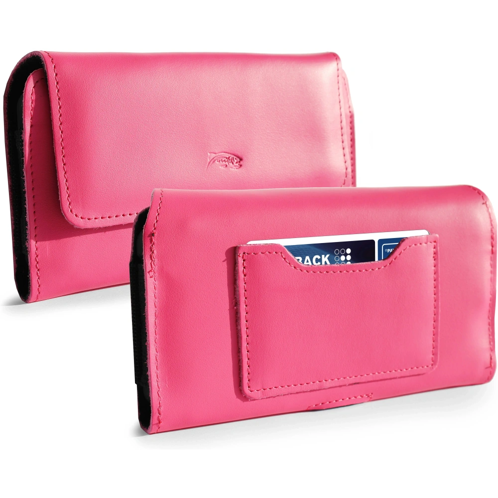 Wholesale LURESKO ELLA XXL leather protective case for phone - 170x85x12 / for handbag backpack (pink) - LUR132 - {ean13} - Hurt