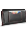 Hurtownia GSM - Husa de protecție din piele LURESKO ELLA XXL pentru telefon - 170x85x12 / pentru geantă sau rucsac (neagră cu fir roșu) - LUR131 - {ean13} - Hurt