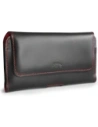 Hurtownia GSM - Husa de protecție din piele LURESKO ELLA XXL pentru telefon - 170x85x12 / pentru geantă sau rucsac (neagră cu fir roșu) - LUR131 - {ean13} - Hurt